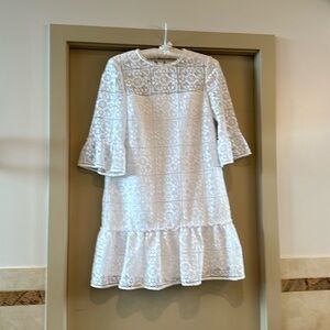 Kate Spade white lace knee length dress